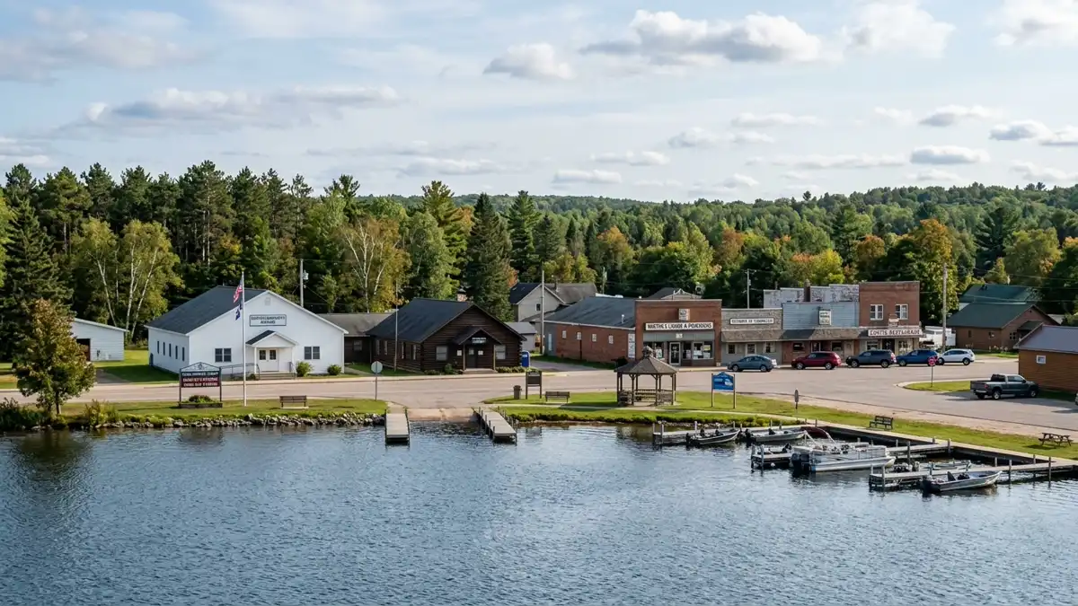 Public restroom locations mapped in Curtis Township, Michigan — 4 facilities across zip codes 48737