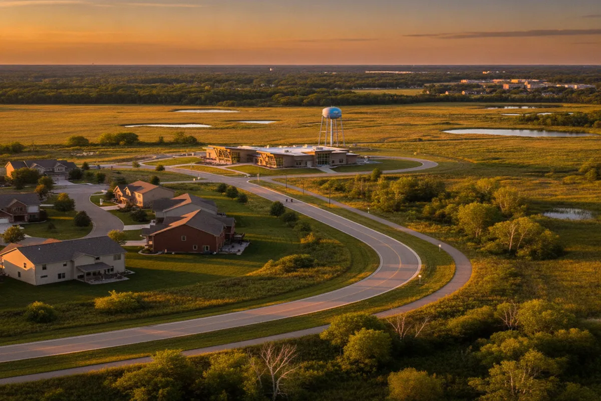 Public restroom locations mapped in Blaine, Minnesota — 21 facilities across zip codes 55432, 55434, 55449