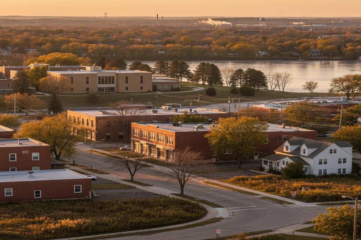 Public restroom locations mapped in Brooklyn Center, Minnesota — 9 facilities across zip codes 55429, 55430