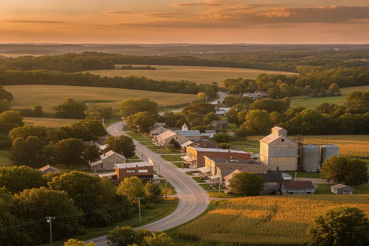 Public restroom locations mapped in Fillmore County, Minnesota — 21 facilities across zip codes 55923, 55965