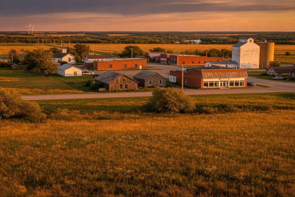 Public restroom locations mapped in Kittson County, Minnesota — 7 facilities across zip codes 56734