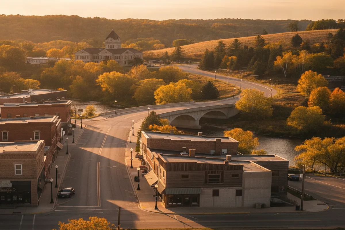 Public restroom locations mapped in Little Falls, Minnesota — 5 facilities across zip codes 56345