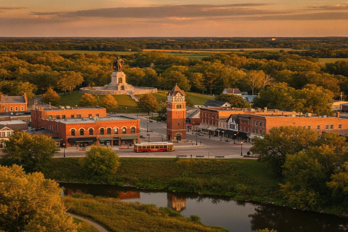 Public restroom locations mapped in New Ulm, Minnesota — 11 facilities across zip codes 56073