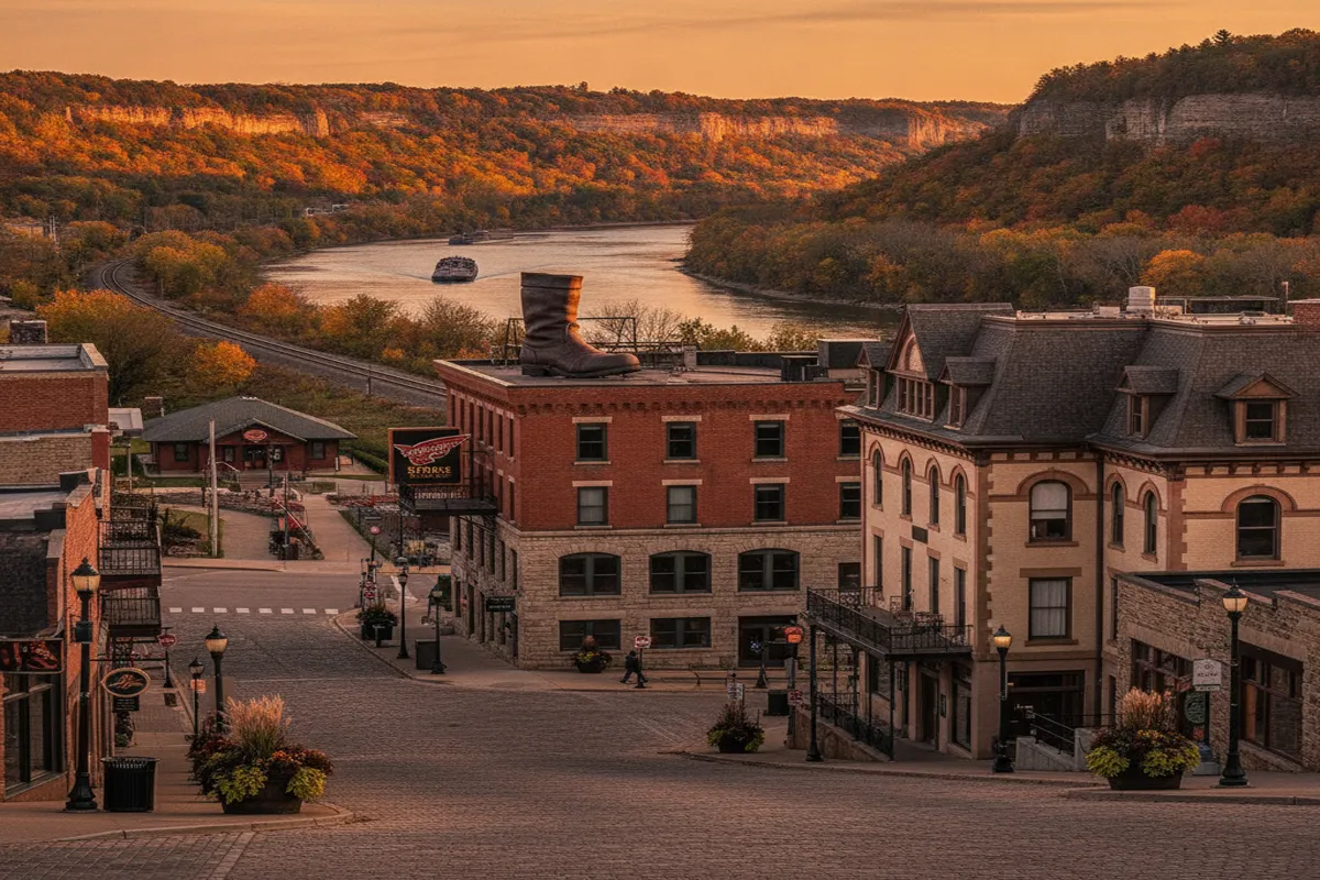 Public restroom locations mapped in Red Wing, Minnesota — 7 facilities across zip codes 55066