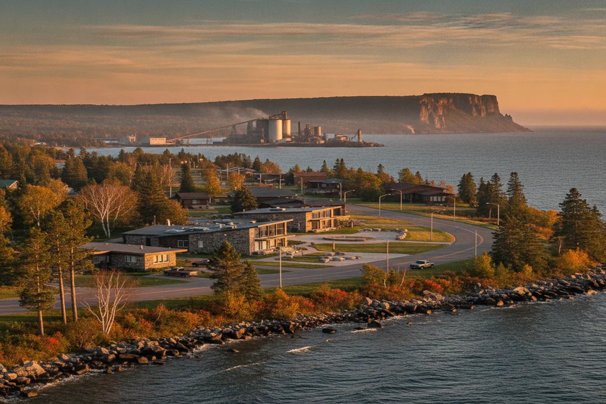 Public restroom locations mapped in Silver Bay, Minnesota — 7 facilities across zip codes 55601, 55614