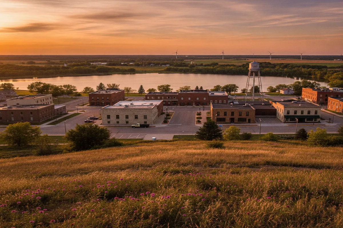 Public restroom locations mapped in Worthington, Minnesota — 6 facilities across zip codes 56187