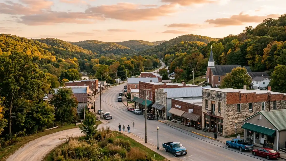 Public restroom locations mapped in Steelville, Missouri — 1 facility across the city