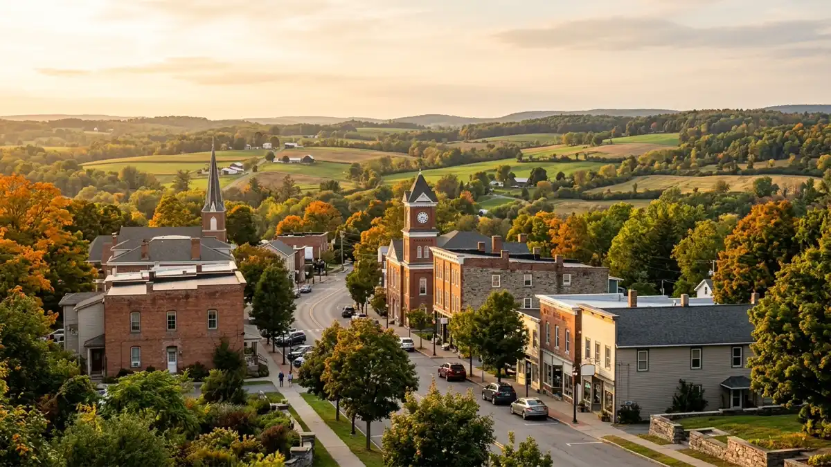 Public restroom locations mapped in Town Of Leicester, New York — 8 facilities across zip codes 14510