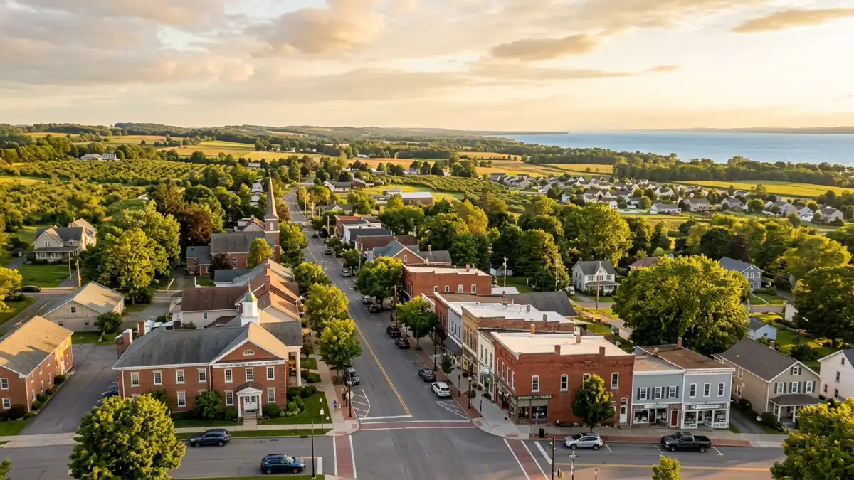 Public restroom locations mapped in Town Of Ontario, New York — 7 facilities across zip codes 14519, 14589
