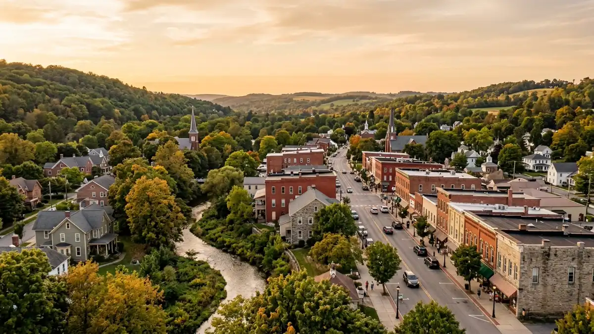 Public restroom locations mapped in Town Of Warsaw, New York — 1 facility across zip codes 14569