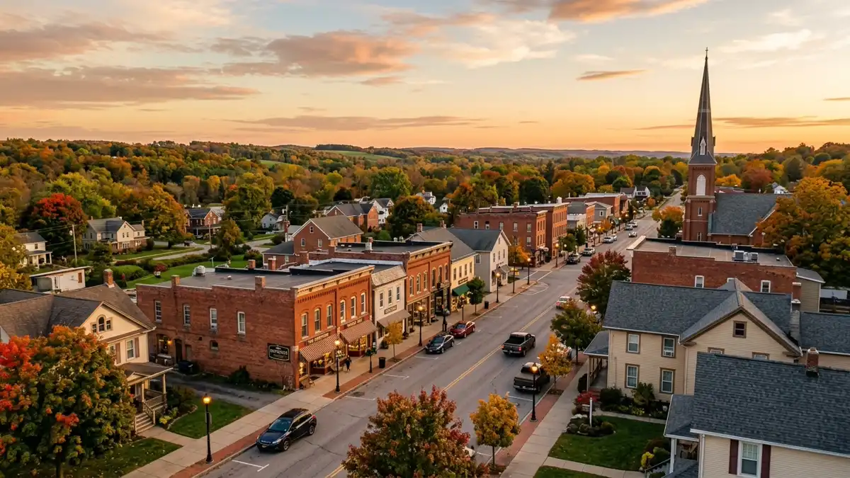 Public restroom locations mapped in Village Of Akron, New York — 15 facilities across zip codes 14001