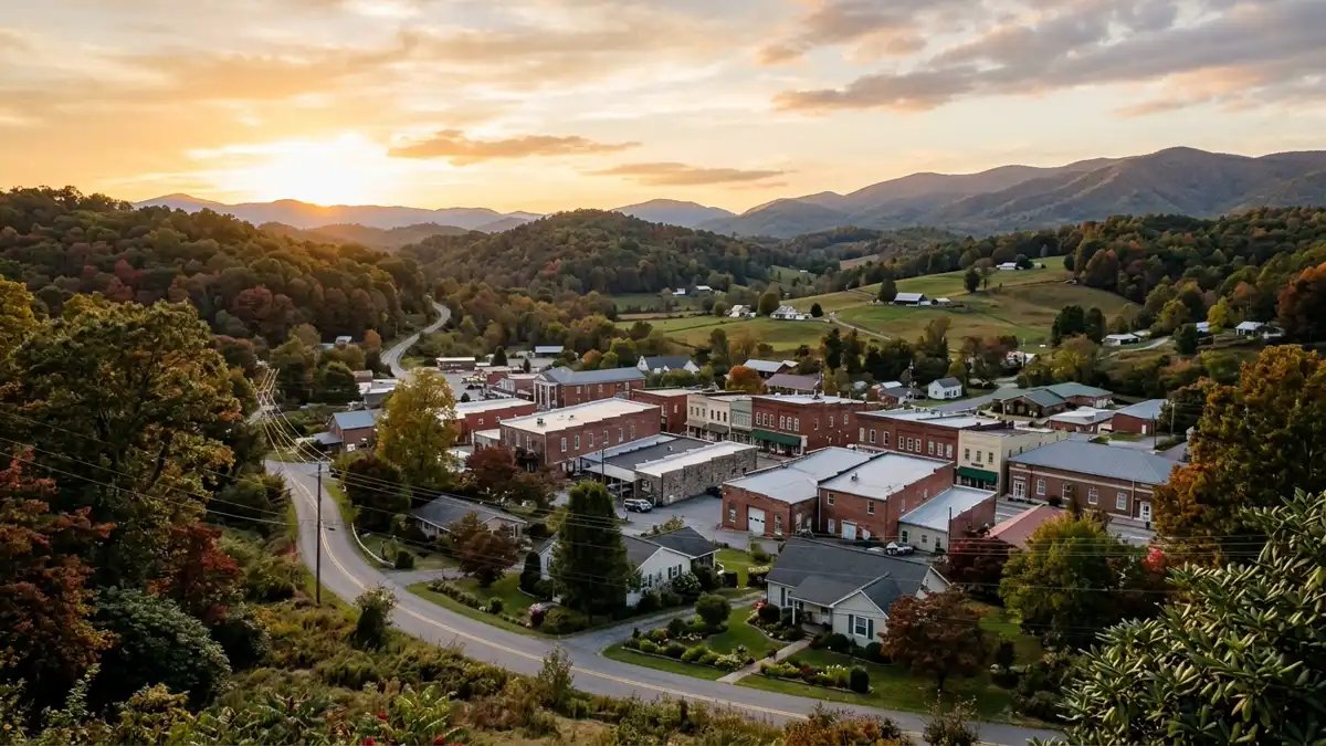 Public restroom locations mapped in Alleghany County, North Carolina — 51 facilities across zip codes 28644, 28668, 28685