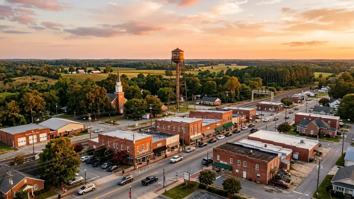 Public restroom locations mapped in Benson, North Carolina — 5 facilities across zip codes 27504