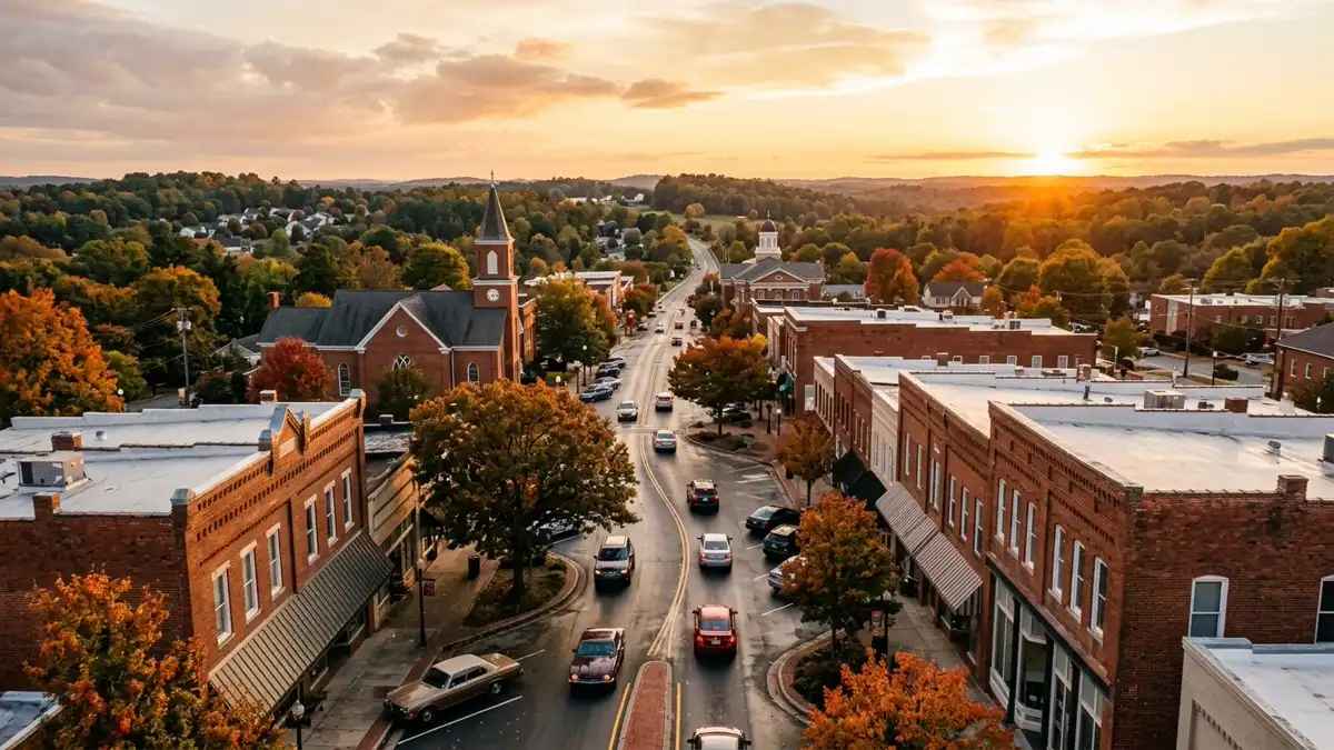Public restroom locations mapped in Cabarrus County, North Carolina — 14 facilities across zip codes 28075