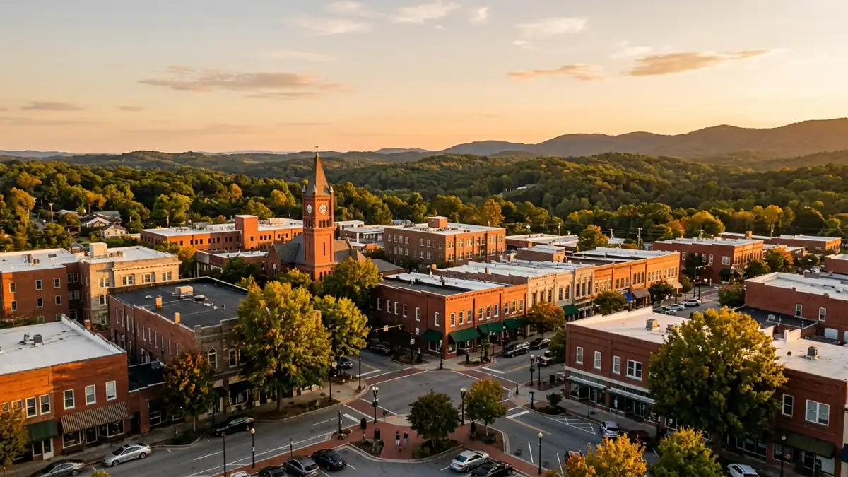 Public restroom locations mapped in Hickory, North Carolina — 23 facilities across zip codes 28601, 28602
