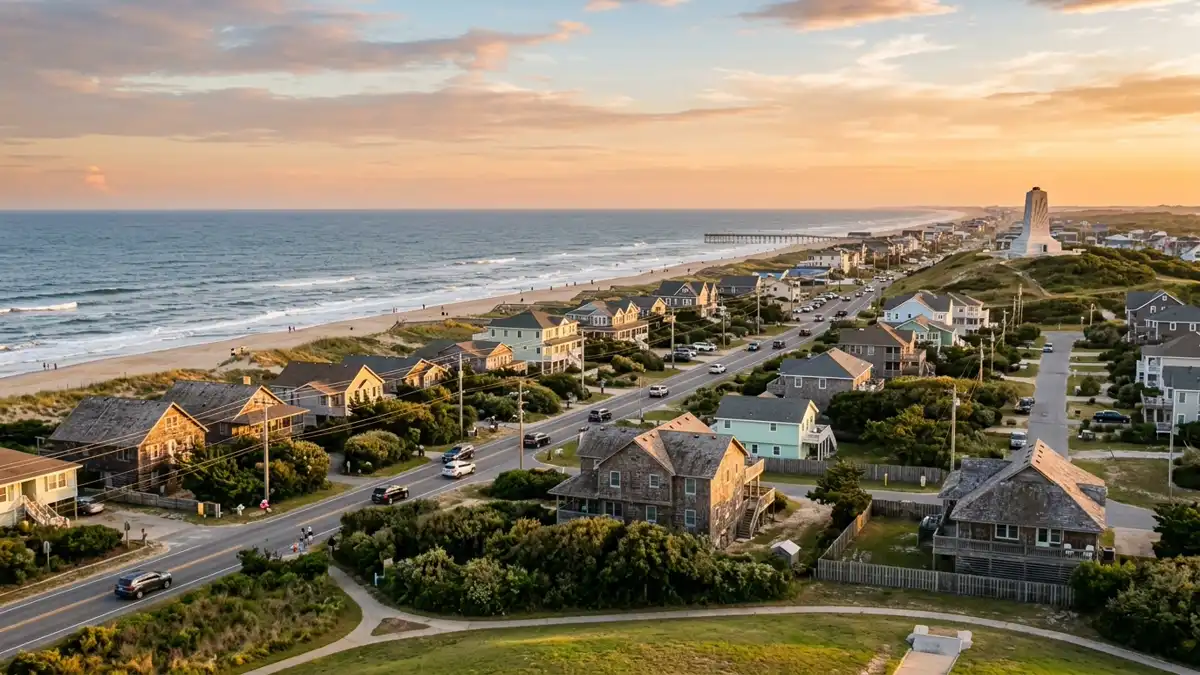 Public restroom locations mapped in Kill Devil Hills, North Carolina — 3 facilities across zip codes 27948