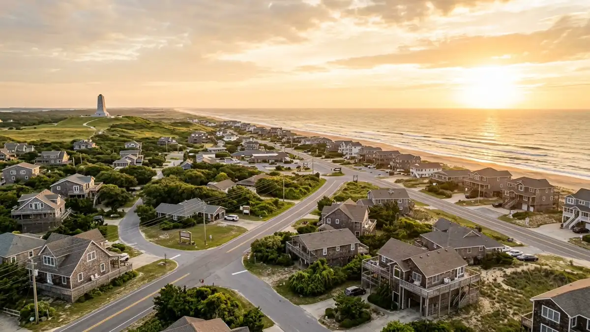 Public restroom locations mapped in Kitty Hawk, North Carolina — 4 facilities across zip codes 27949