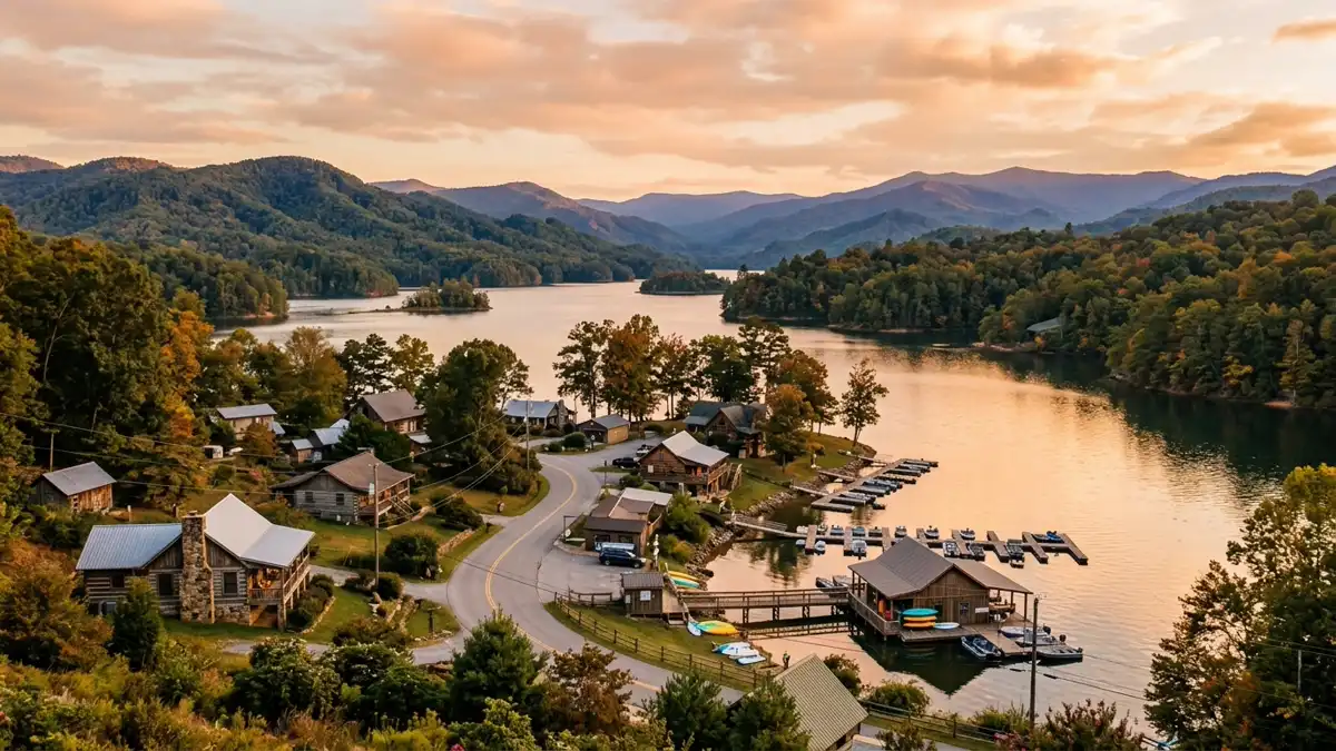 Public restroom locations mapped in Lake Santeetlah, North Carolina — 8 facilities across zip codes 28771