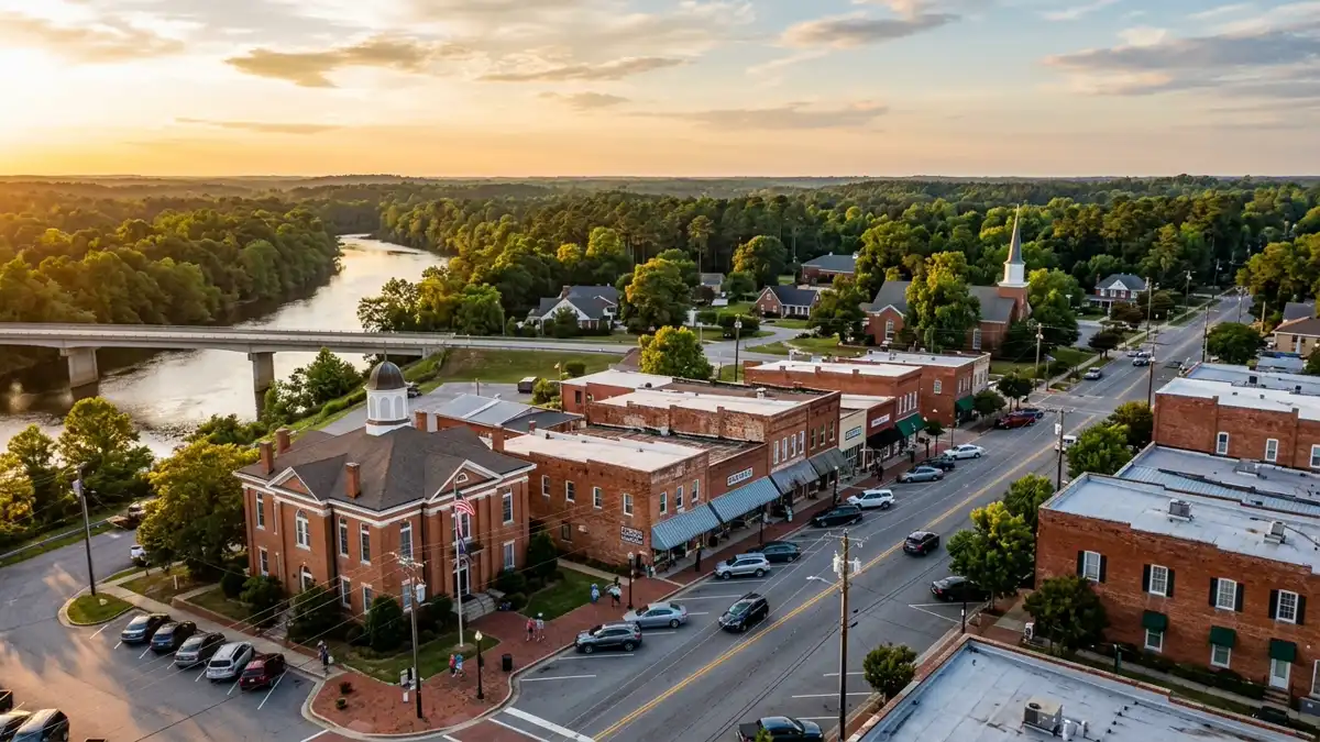 Public restroom locations mapped in Lillington, North Carolina — 4 facilities across zip codes 27543