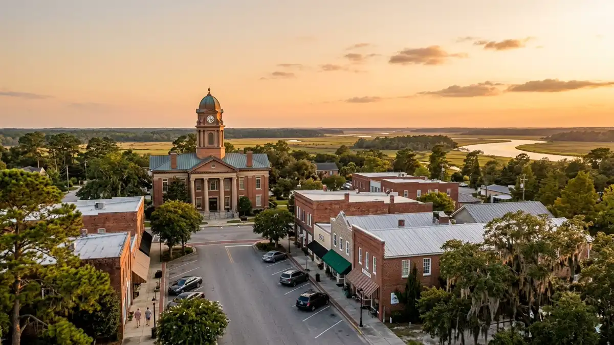 Public restroom locations mapped in Pender County, North Carolina — 4 facilities across zip codes 28443