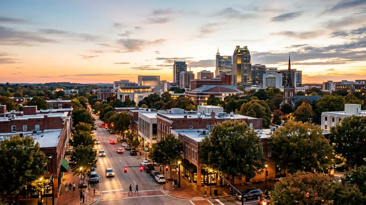 Public restroom locations mapped in Raleigh, North Carolina — 147 facilities across zip codes 27512, 27601, 27603