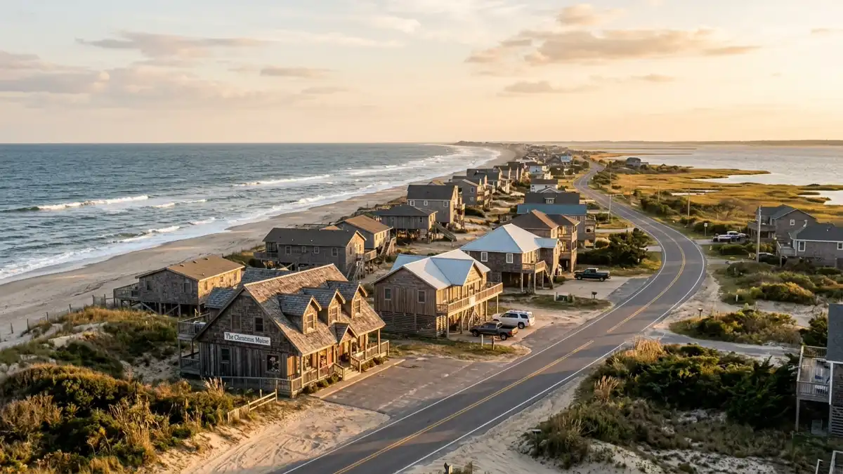 Public restroom locations mapped in Rodanthe, North Carolina — 5 facilities across zip codes 27968