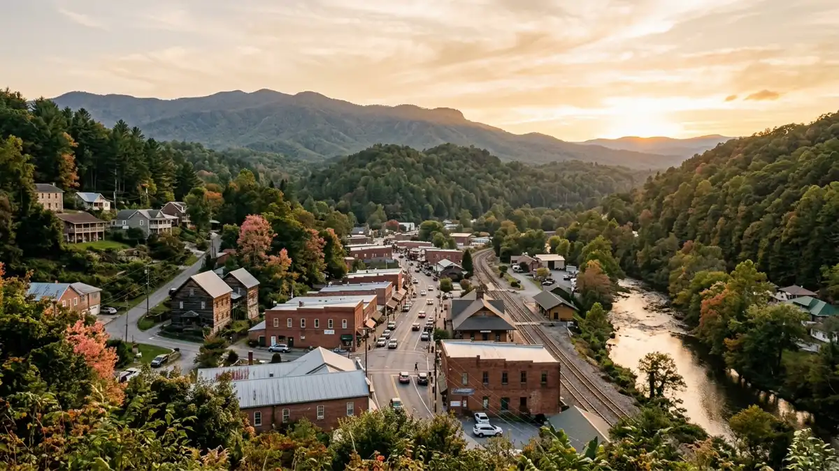 Public restroom locations mapped in Spruce Pine, North Carolina — 5 facilities across zip codes 28777, 28977