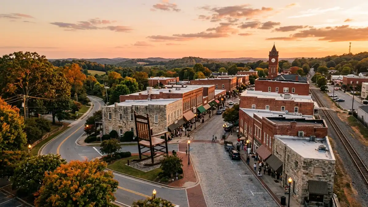 Public restroom locations mapped in Thomasville, North Carolina — 4 facilities across zip codes 27360