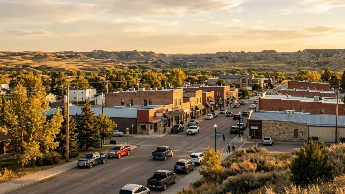 Public restroom locations mapped in Dickinson, North Dakota — 6 facilities across zip codes 58601