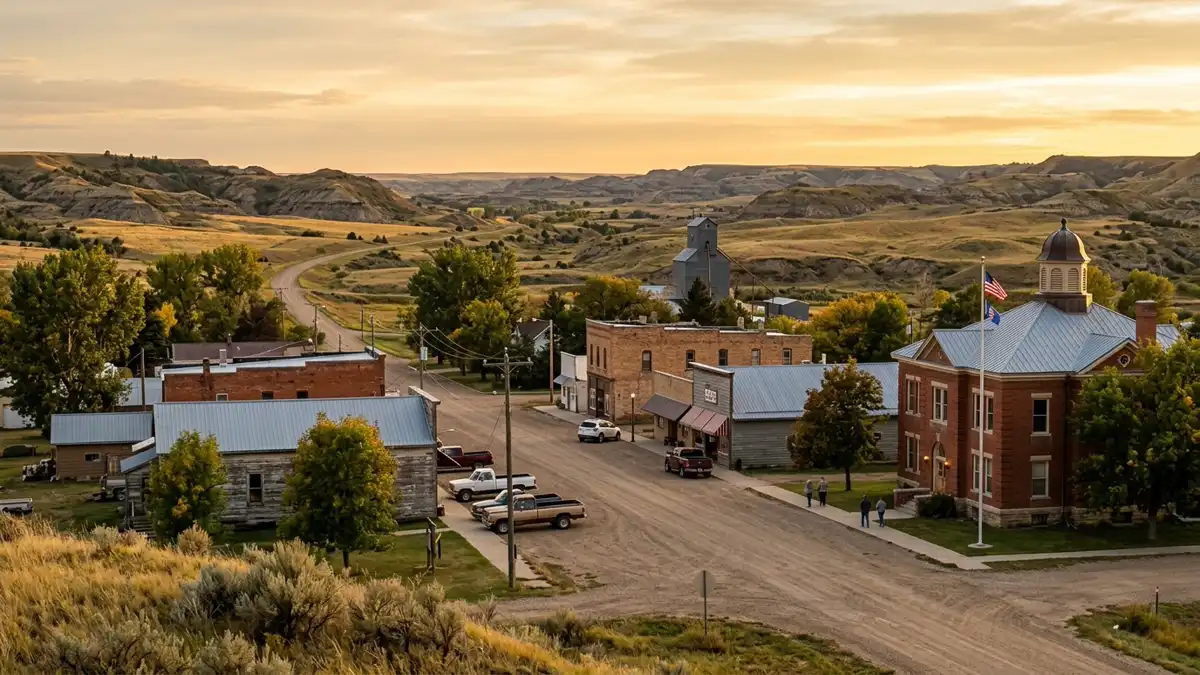 Public restroom locations mapped in Golden Valley County, North Dakota — 6 facilities across zip codes 58621