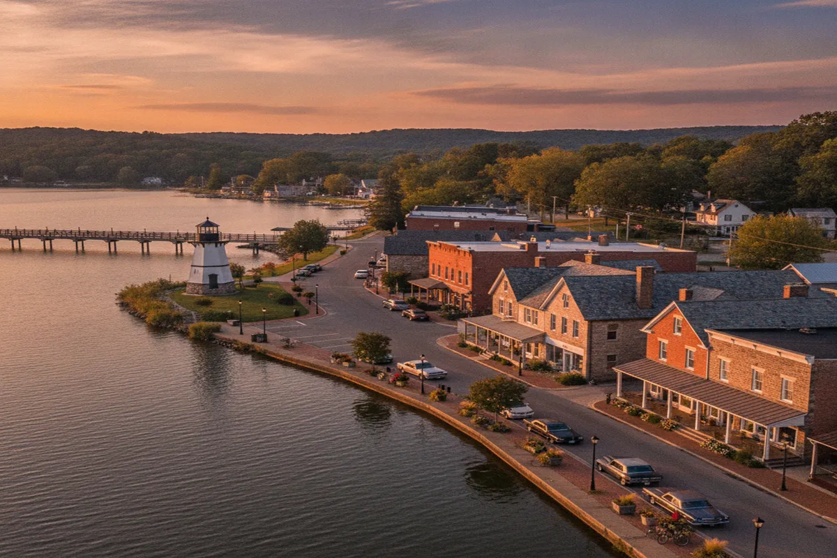 Public restroom locations mapped in Buckeye Lake, Ohio — 8 facilities across zip codes 43008