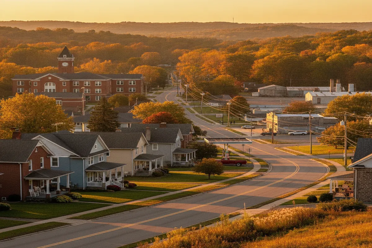 Public restroom locations mapped in Champion Township, Ohio — 15 facilities across the city