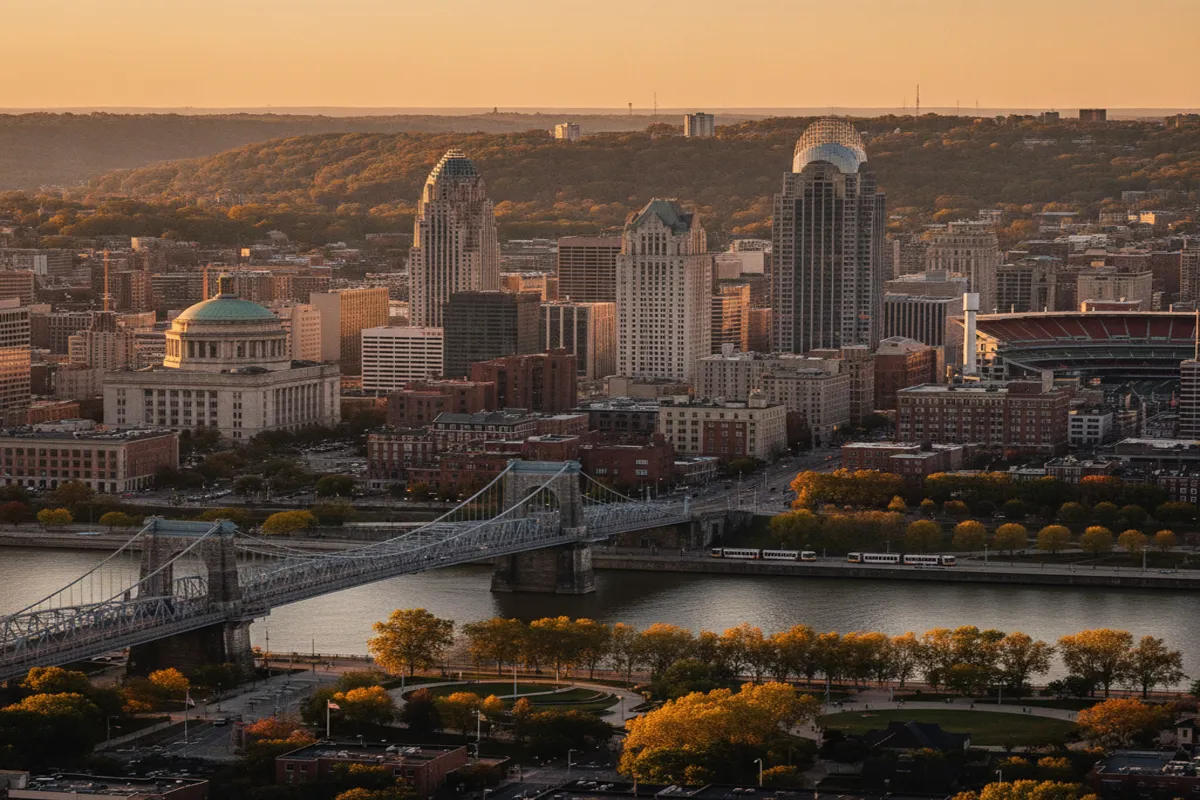 Public restroom locations mapped in Cincinnati, Ohio — 160 facilities across zip codes 45202, 45203, 45204