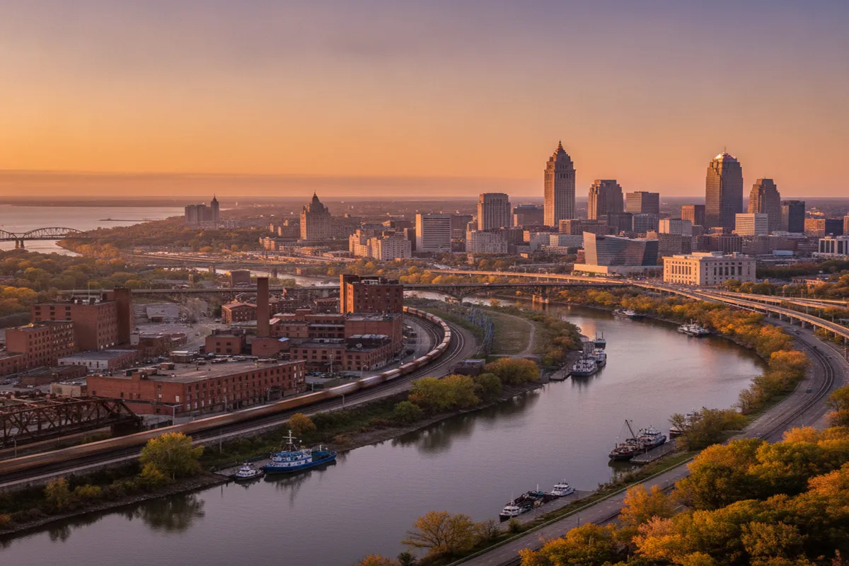 Public restroom locations mapped in Cleveland, Ohio — 79 facilities across zip codes 44102, 44103, 44106