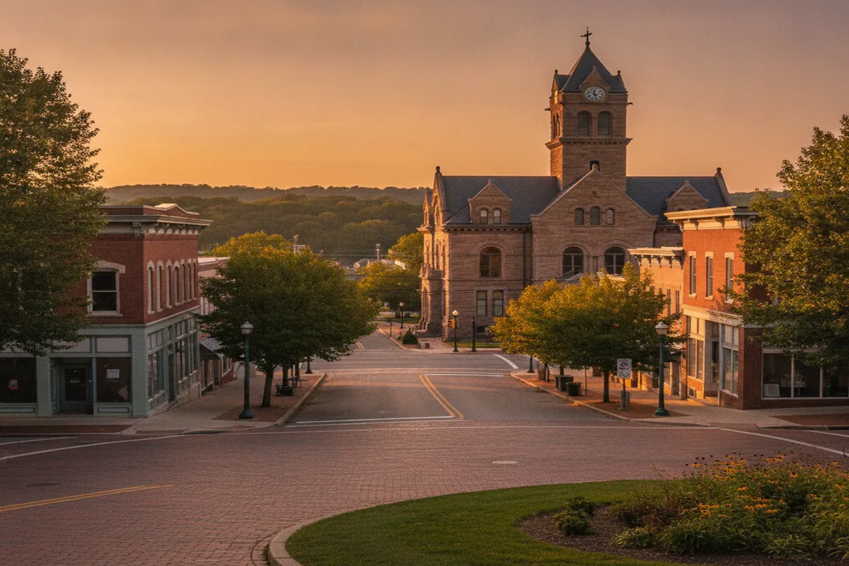 Public restroom locations mapped in Delaware, Ohio — 7 facilities across zip codes 43015