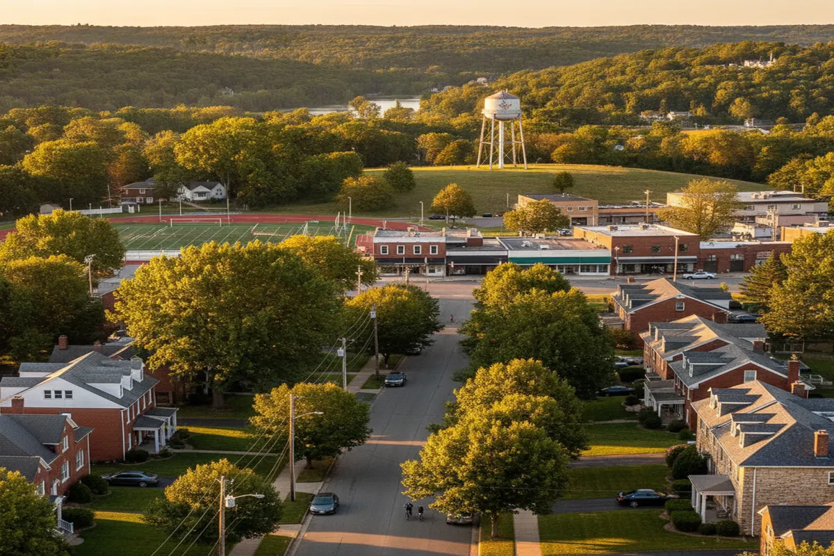 Public restroom locations mapped in Howland, Ohio — 12 facilities across zip codes 44484
