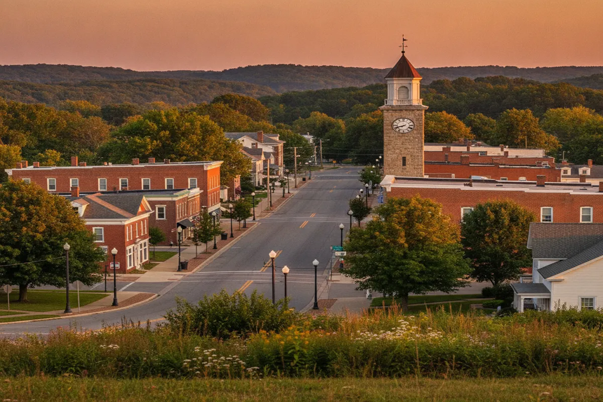 Public restroom locations mapped in Hubbard, Ohio — 12 facilities across zip codes 44425