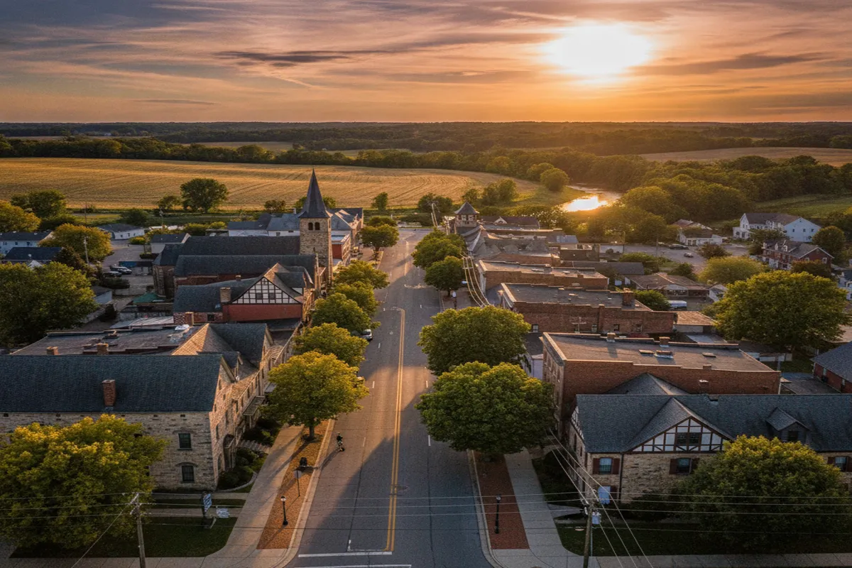 Public restroom locations mapped in Minster, Ohio — 11 facilities across zip codes 45865