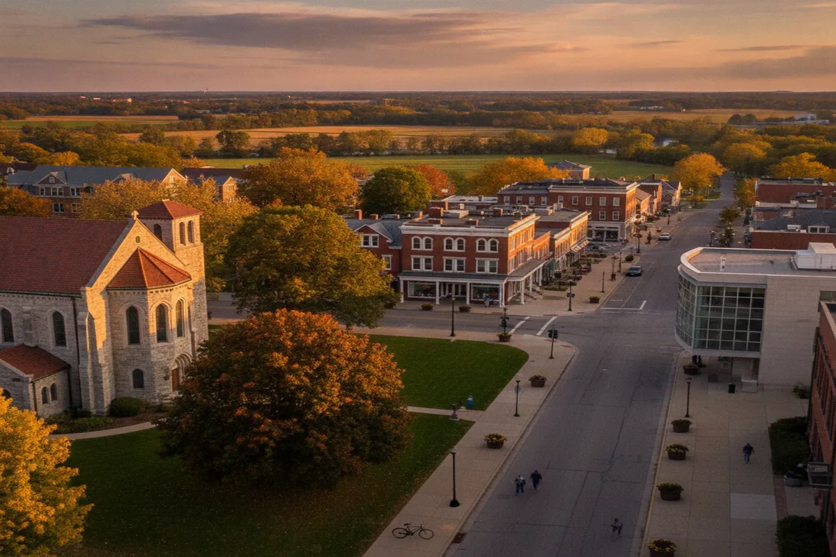Public restroom locations mapped in Oberlin, Ohio — 4 facilities across zip codes 44074