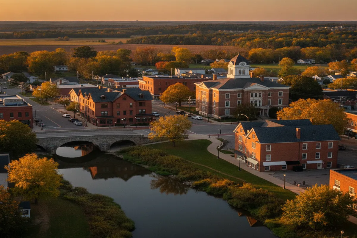 Public restroom locations mapped in Ottawa, Ohio — 8 facilities across zip codes 45875