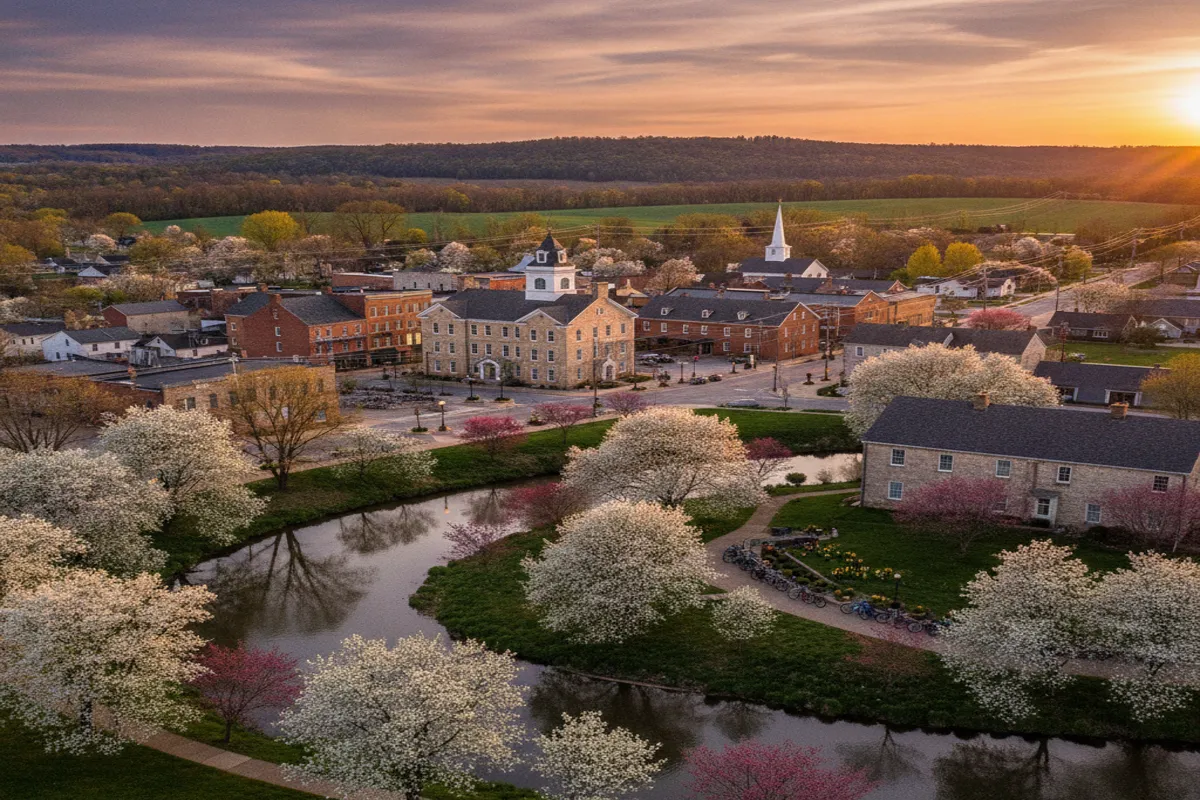 Public restroom locations mapped in Springboro, Ohio — 7 facilities across zip codes 45066