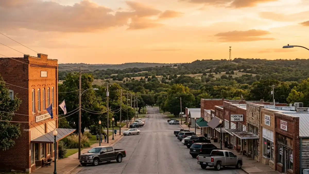 Public restroom locations mapped in Choctaw, Oklahoma — 8 facilities across zip codes 73020, 73045