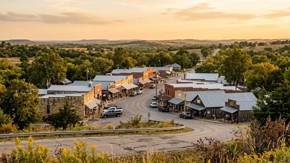 Public restroom locations mapped in Dripping Springs, Oklahoma — 18 facilities across the city