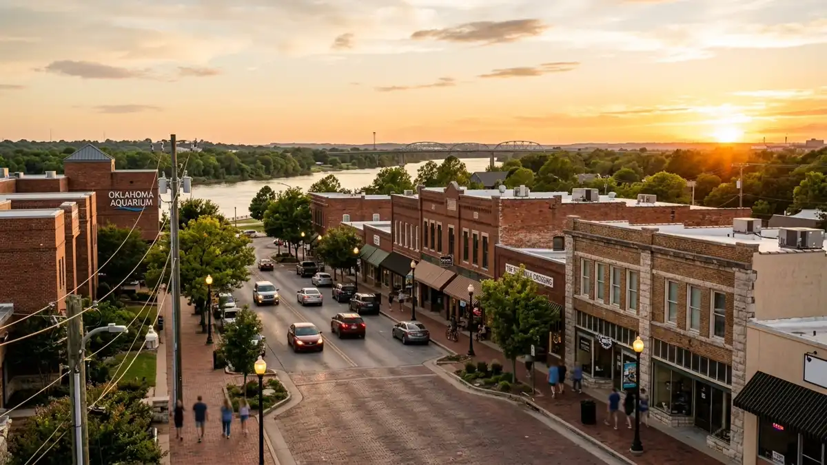 Public restroom locations mapped in Jenks, Oklahoma — 8 facilities across zip codes 74037