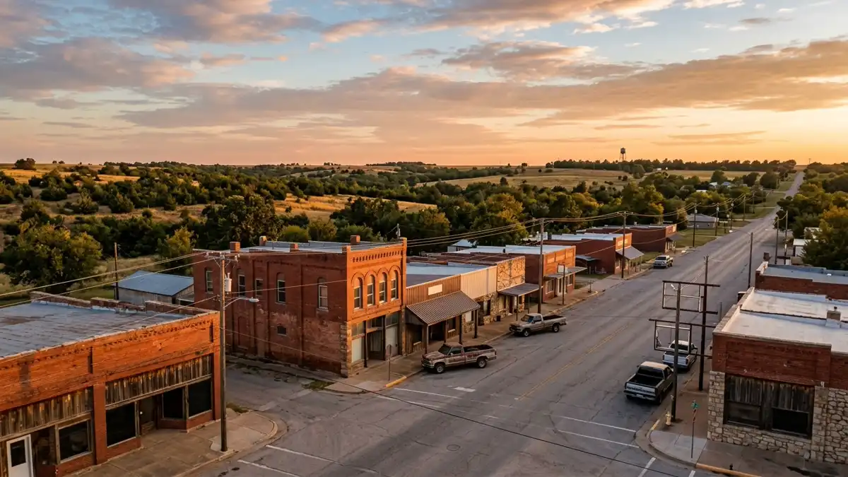 Public restroom locations mapped in Jennings, Oklahoma — 7 facilities across zip codes 74038