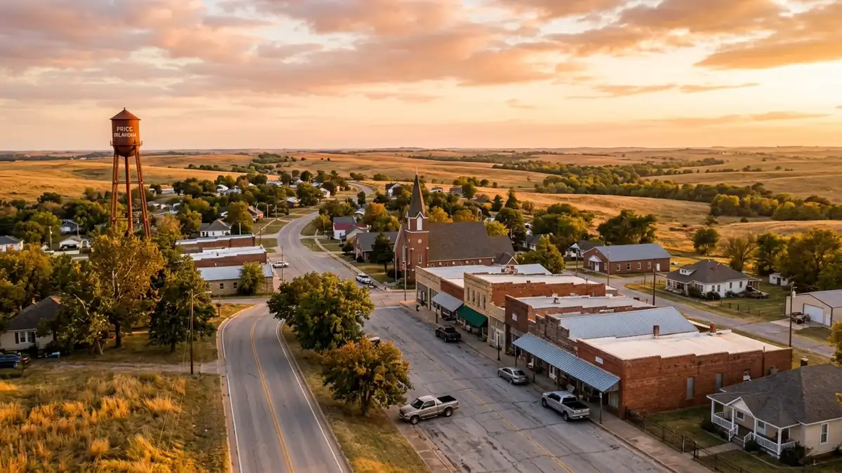 Public restroom locations mapped in Price, Oklahoma — 4 facilities across the city