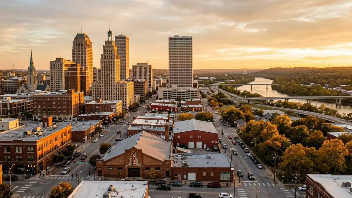 Public restroom locations mapped in Tulsa, Oklahoma — 136 facilities across zip codes 74013, 74103, 74104