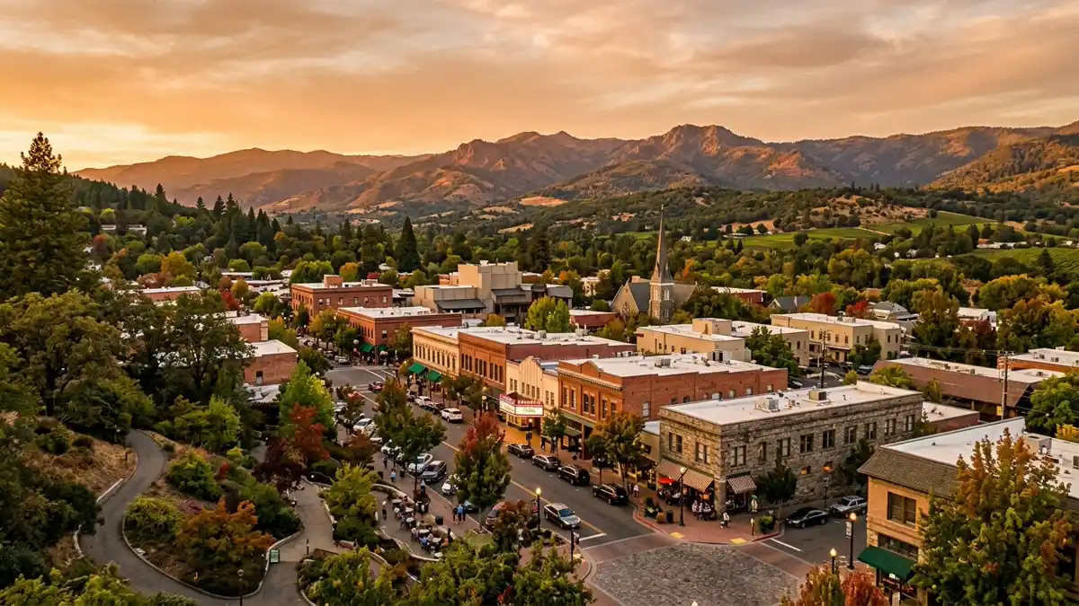 Public restroom locations mapped in Ashland, Oregon — 86 facilities across zip codes 95520, 97520