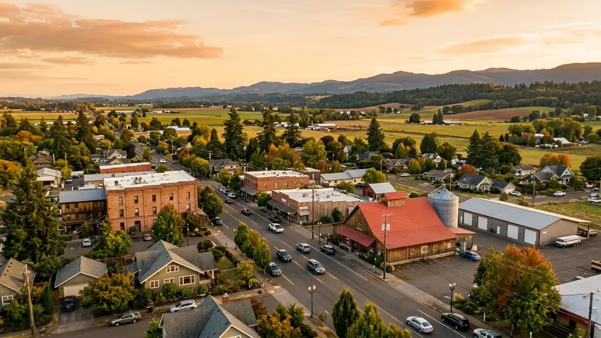 Public restroom locations mapped in Cornelius, Oregon — 12 facilities across zip codes 97113