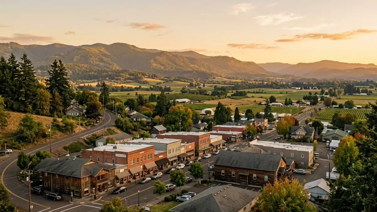 Public restroom locations mapped in Creswell, Oregon — 8 facilities across zip codes 97426